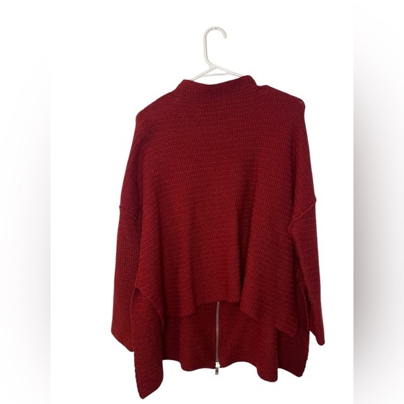 Altar'd State Red Cowl Neck Sweater Oversized Cozy Knit - Picture 1 of 5